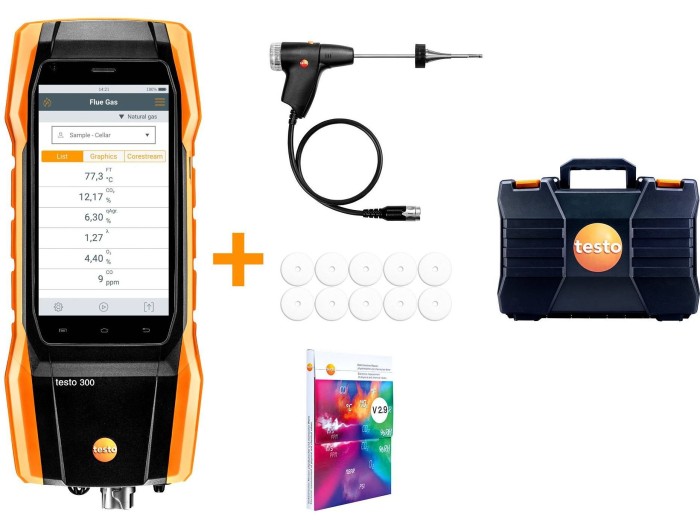 Комплект Testo 300 Longlife (O2 СО с H2-компенсацией до 8 000 ppm)